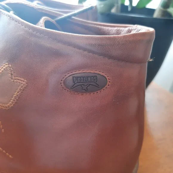 EUC Pikolinos Lace Up Ankle Chukka Boot in Cognac Sz EU41 - Picture 5 of 10